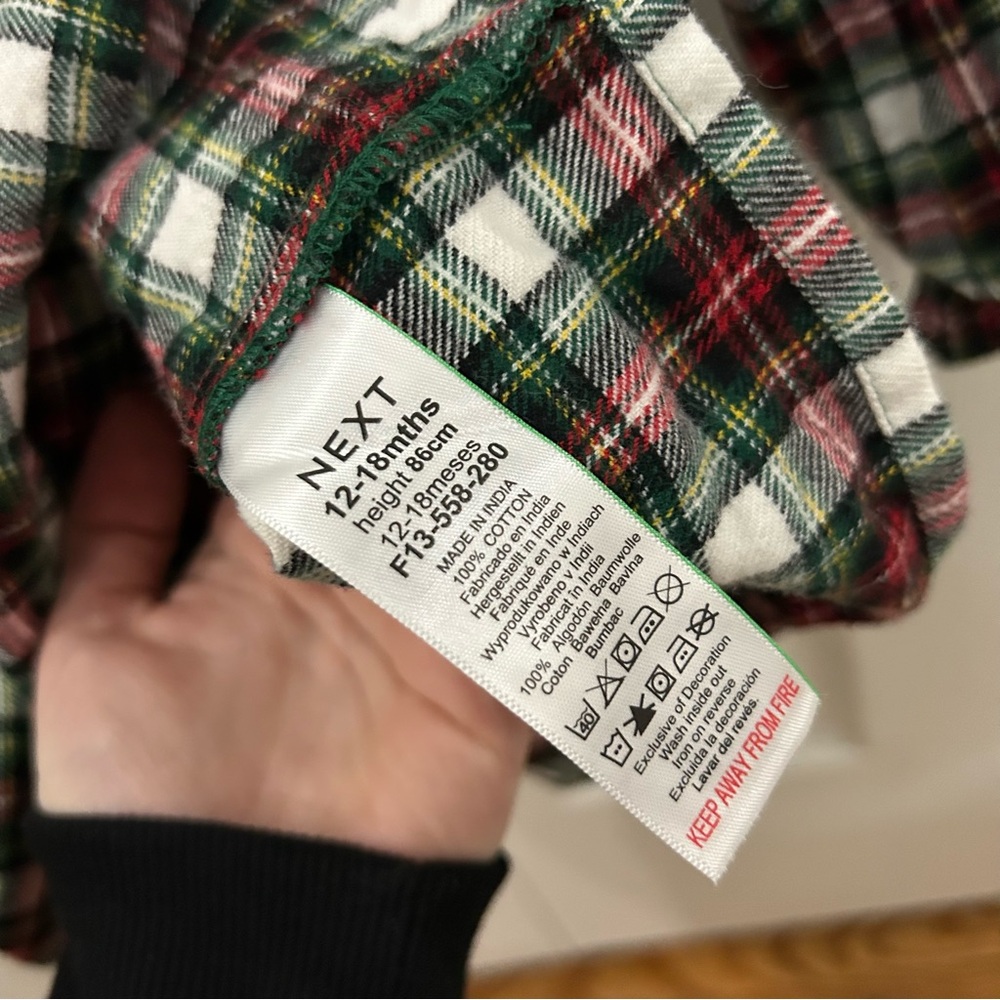 NEXT Baby Plaid Dress 12–18 Months - Picture 6 of 6